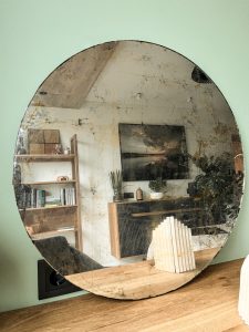 Sendintas veidrodis sidabras-auksas