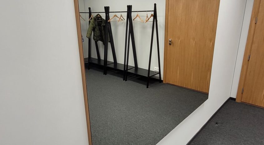 Veidrodis su ažuolo faneruotės porėmiu